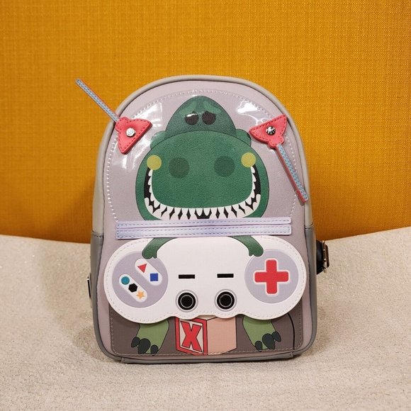 Loungefly Disney Pixar Toy Story Rex Video Game Controller Mini Backpack NEW - Picture 2 of 14